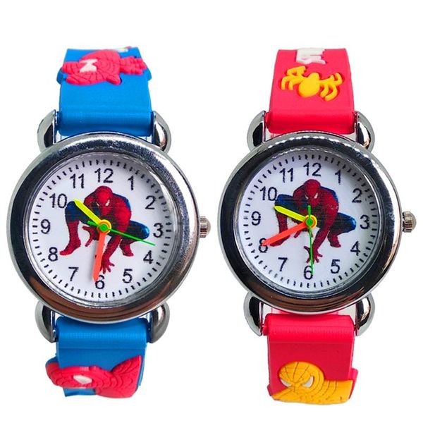 

3d человек-паук детские часы для мальчиков одежда для девочек часы детские часы цифровой электроники силиконовые детские часы детские день п, Blue