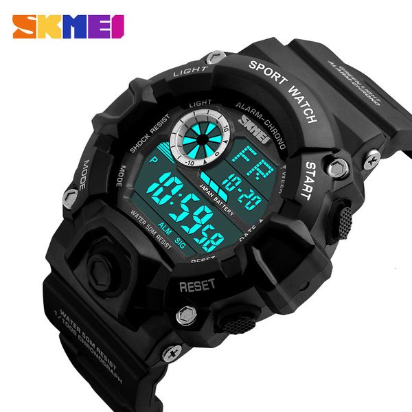

skmei luxury brand shock мужчины спортивные часы камуфляж военные часы водонепроницаемые светодиодные цифровые наручные часы relogio мужчина, Slivery;brown