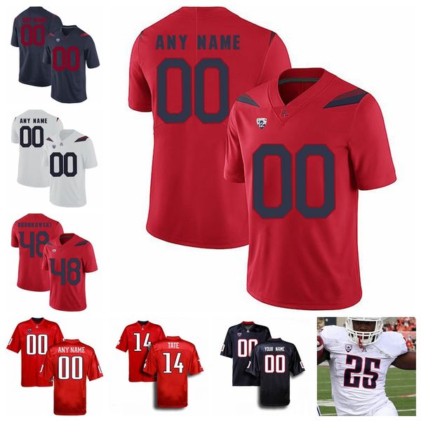 

ncaa arizona wildcats jerseys khalil tate jersey nick foles k'hari lane rob gronkowski drew dixon college football jerseys custom stitc, Black