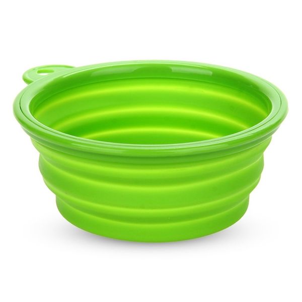 

bowl feeder foldable silicone green for dog cat pet dog grooming