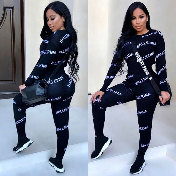 

Women Spring B Suits Letters Designer Clothing 2pcs Sets Tops Pants Suits Sports Clothing Set