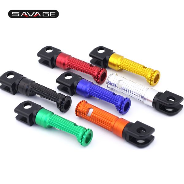 

front footrest peg adapters for gsf 650/650s/1250 bandit gw250 inazuma sfv650 gladius passenger foot rest pedal cnc
