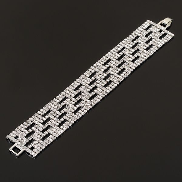 

for women femme trendy bridal wedding jewelry bracelets yfjewe new arrival luxury rhinestone bracelets b154, Black