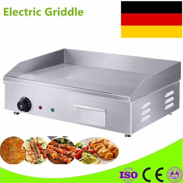 

camp kitchen 220v counter electric griddle flat plate grill stainless steel for restaurant