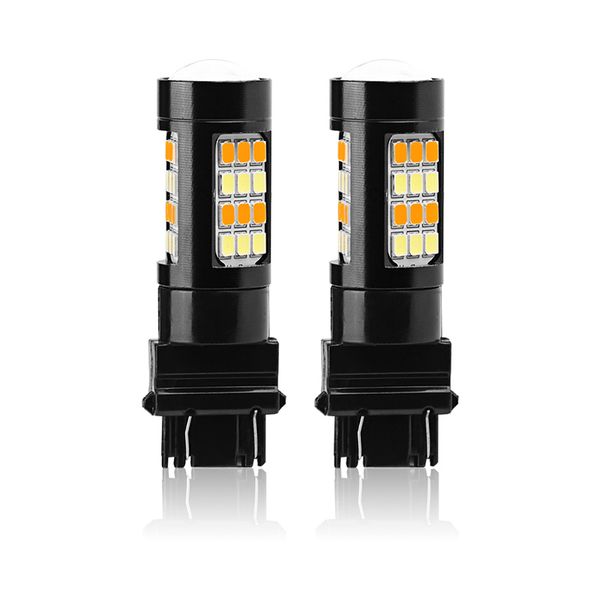 1pcs Bright Car Brake Light White DC 12V T20 7443 8W 2835 SMD 63 LED Auto Bulb