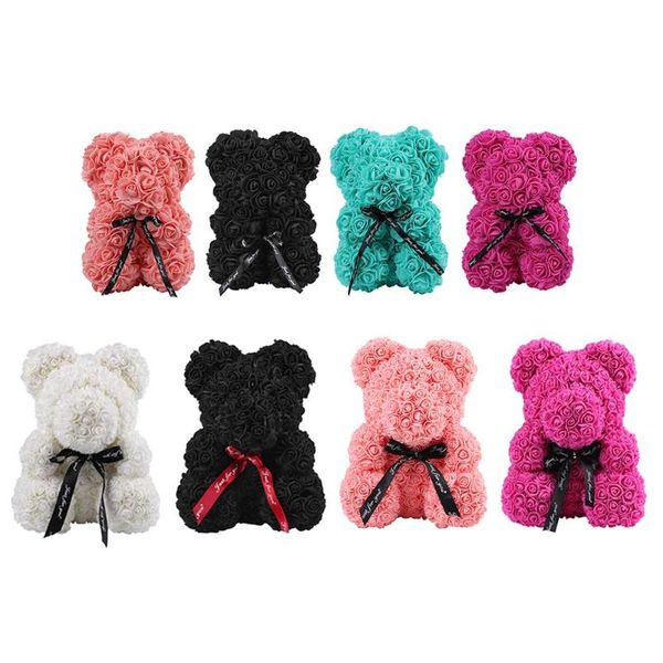 

artificial flowers rose bear soap preserved flower valentine day gifts