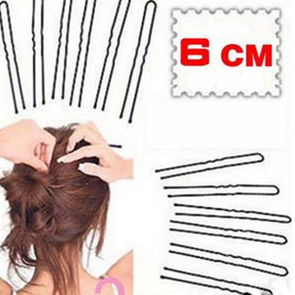 

2019 new 10/30/50 pcs 6cm hair waved u-shaped bobby pin barrette salon grip clip hairpins black hair styling tools dropshiping