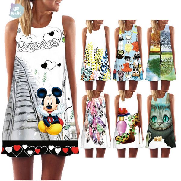 

sales summer dress women 3d print butterfly o neck beatch dress new dresses fashion bohemian casual vestido designer clothes, Black;gray