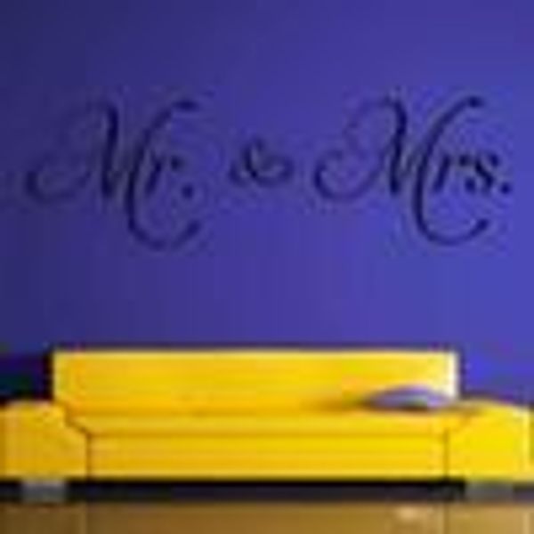 

mr & mrs wall art decals vinyl self-adhesive master bedroom marriage sign personalized home decorative sticker for bedroom decor