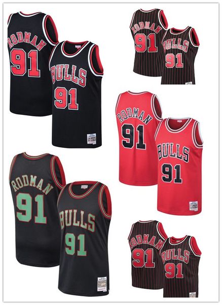 

custom 2019 men's chicago bulls 91 dennis rodman mitchell & ness black 1997-98 classics swingman nba women kids jersey