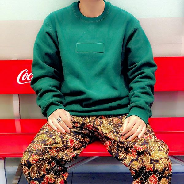 

19fw окно логотип балахон crewneck мужской дизайнер hoodies толстовка пуловер письмо печататься новый бренд моды роскошь лучший новый, Black