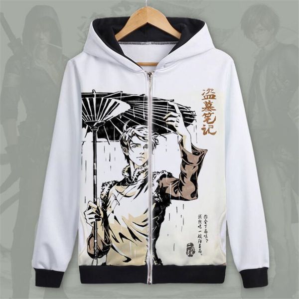 

аниме версия могилы ограбления отмечает печать балахон 2019 новая мода плюс бархат теплые молодые мужчины и женщины спортивные балахон, Black