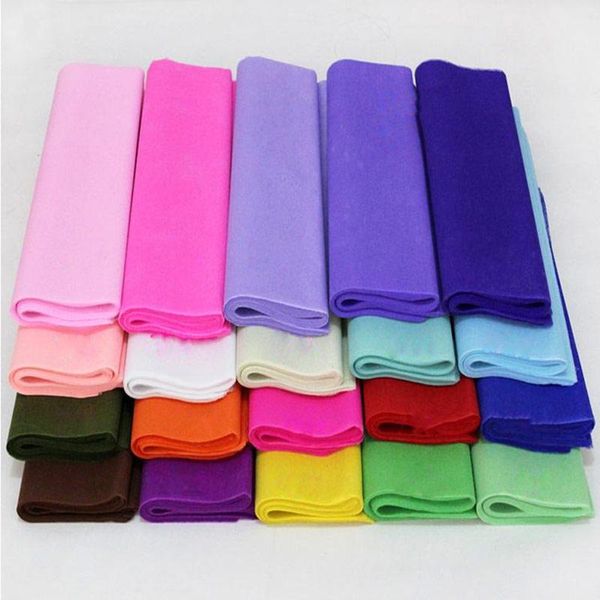 40 pcs que envolve o papel de tecido colorido para o casamento de DIY / decoração de flor 50 * 50cm Embalagem de presente