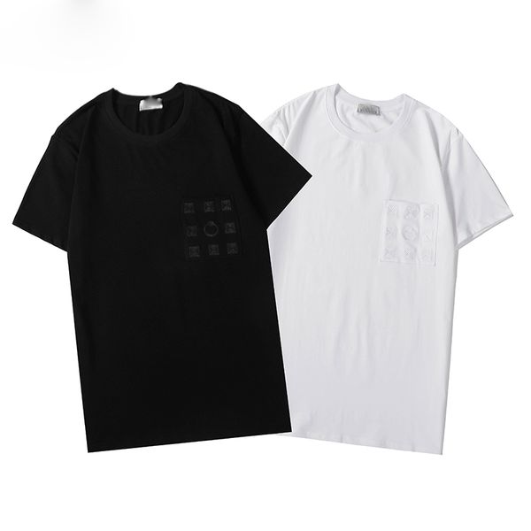 

2020 summer fashion men's t shirt casual patchwork short sleeve t-shirt mens clothes trend casual slim fit hip-hop tees s-2xl, White;black
