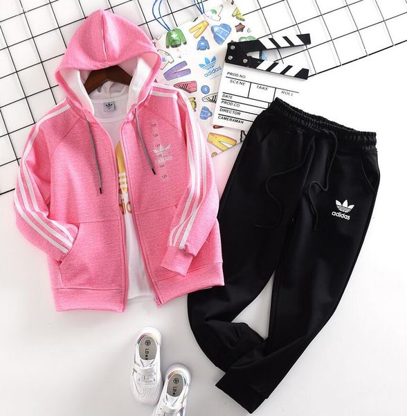 

new youth coat sweater pants set cotton camouflage ad sportswear brand coat set children jacket+sweater +pants 3pcs