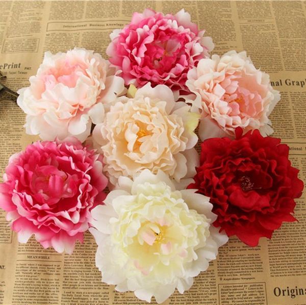 

искусственные цветы шелковый цветок пиона heads свадебные украшения партии supplies simulation поддельный цветок домой украшения оптовая