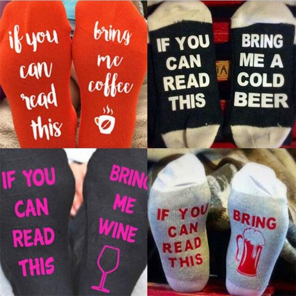 

hirigin New Fashion Custom wine socks If You can read this Bring Me a Glass of Wine gray Casual Socks men women female socks