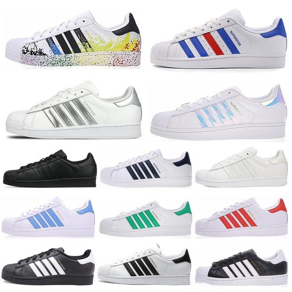 

wholesale superstar men women running shoes zapatos black white red designer superstars trainer mens sports casual shoes sneakers 36-44