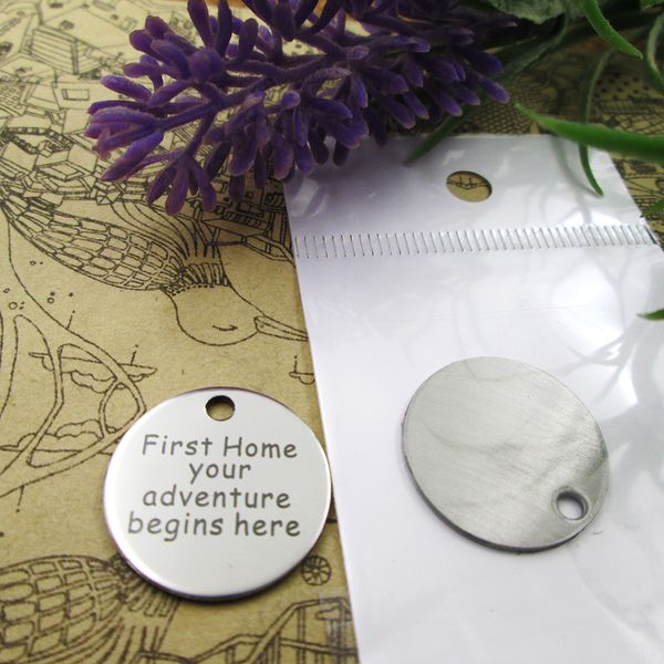 

40pcs--"first home your adventure begins here"stainless steel charms more style for choosing diy charms pendants for necklace, Bronze;silver