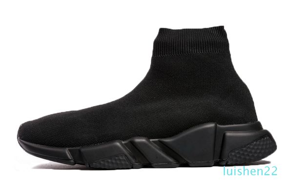 

2019 designer sneakers speed trainer runner black red triple black fashion flat socks boots casual shoes size 36-45 ct4 l22
