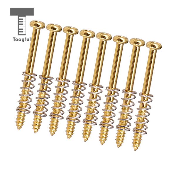 

tooyful 8pcs/set electric guitar humbucker pickup screws&springs for guitar bass parts