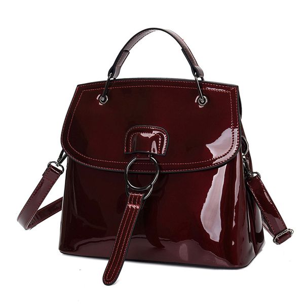 

bags foreign trade bag women 2020 new saddle bag bright pu women's shoulder women's handbags
