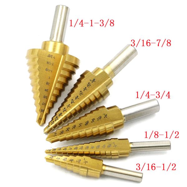 

hss titanium step drill / drill page inch round bit woodworking drills for metal processing industry wood hole punching