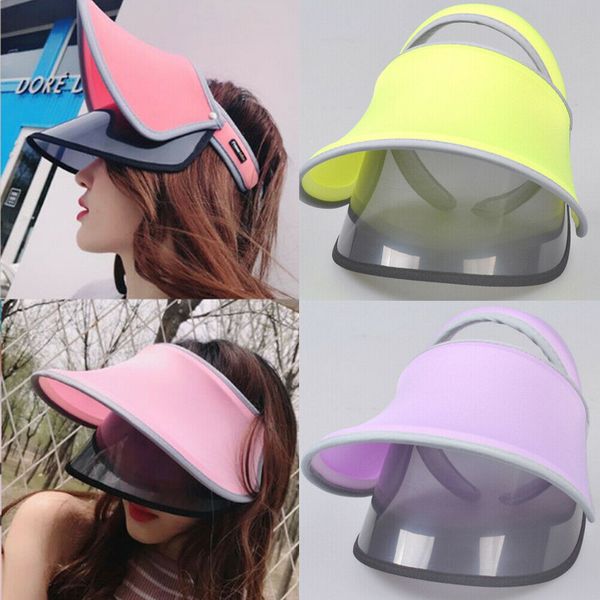 

parent-child cap transparent sun hat folding cover cap headband electric car sunscreen uv protection snapback cap, Blue;gray