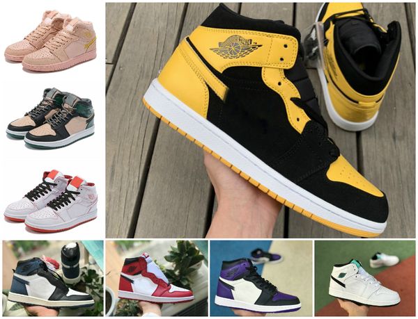 

2019 new high og mid mens 1 basketball shoes game royal banned shadow bred red blue white toe designer shoe women 1s chicago sneakers