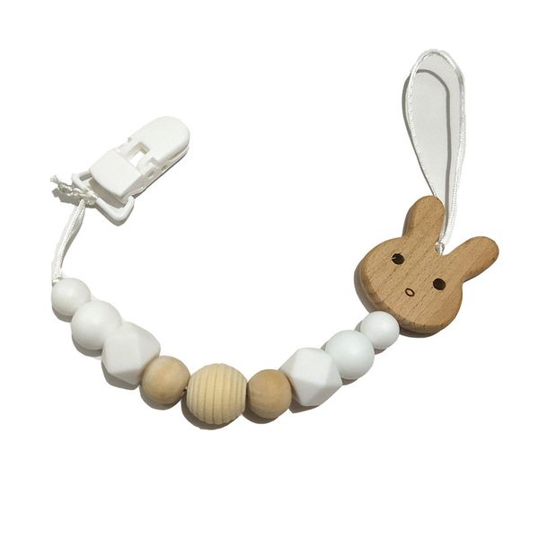 Animal Natural Beech Wood Teething Beads Baby Nursing Teether Jewelry Making