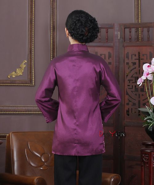 

high fashion purple chinese tradition women's embroider coats jackets outerwear national women tang suit jacket m  xl xxl 3xl, Black;brown