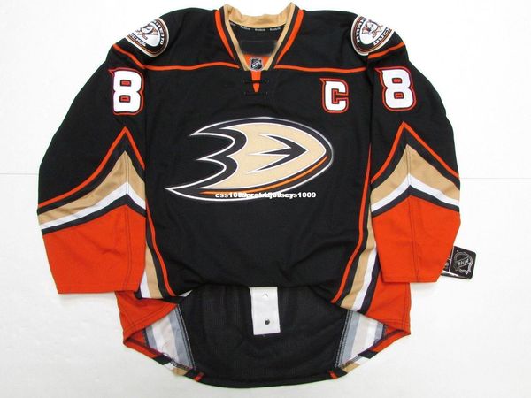 

custom teemu selanne anaheim ducks honorary captain home jersey stitch add any number any name mens hockey jersey xs-6xl, Black;red