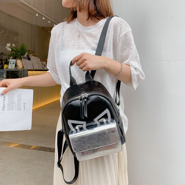 

jiulin drawstring backpack shoulder-bag female black vintage high-quality women dos sac pu bags