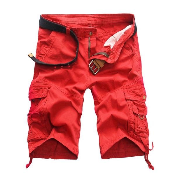 

men's summer camouflage fashion tooling shorts men's casual loose cotton knee length shorts size 28-38, White;black
