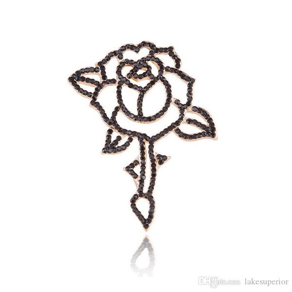 

полой rose брошь женщины rhinestone роза брошь костюм отворот pin подарок ювелирных изделия способ для любви girlfriend, Gray
