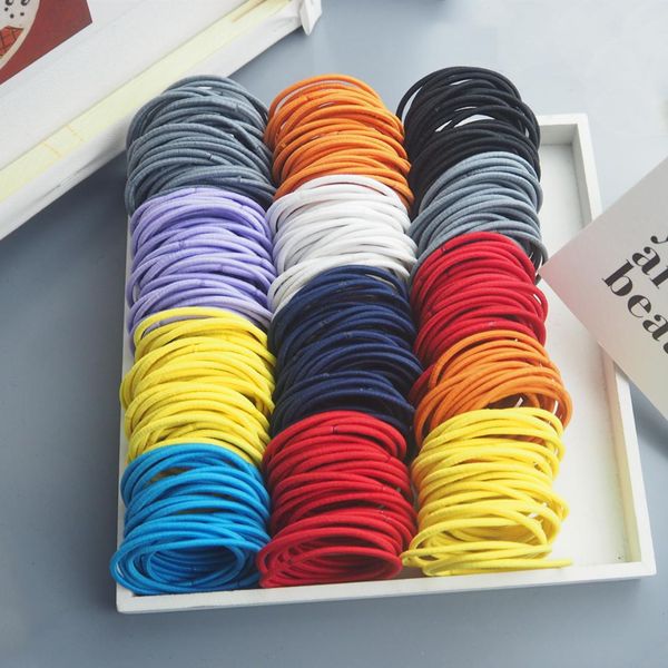 

50pcs women elastic fine 5cm hair bands candy colors rubber band ponytail holder gum for women headband hair rope accessories