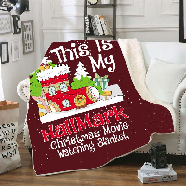3D Printed Quilt Style 1,130150cm Hallmark Christmas Movie Watching Blanket Quilt This is My Favorite Christmas Movie Watching Blanket Quilt