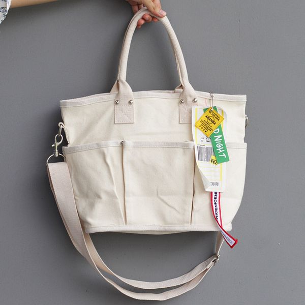 

canvas handbag shoulder bag fashion multi-pockets shoulder bag women's