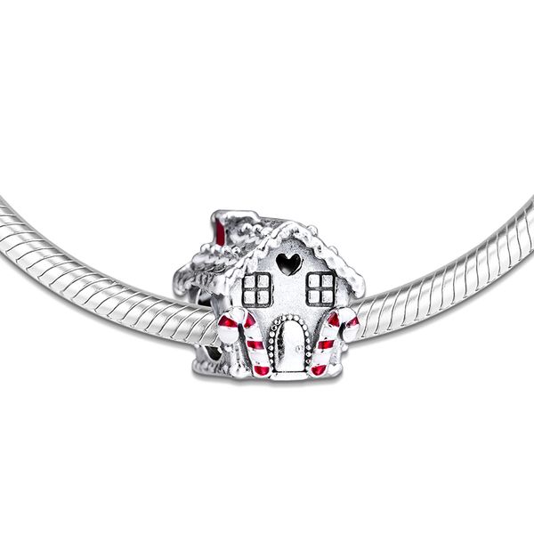 

ckk gingerbread house charms 925 original fit pandora bracelets sterling silver charm beads for jewelry making kralen berloque