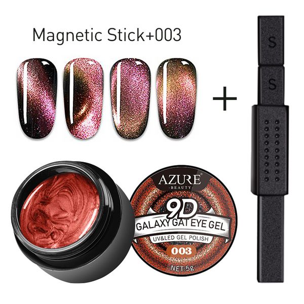 

beauty chameleon magnetic led polish nail art gel lacquer long lasting 9d galaxy uv nail varnish lacquer need black gel, Red;pink