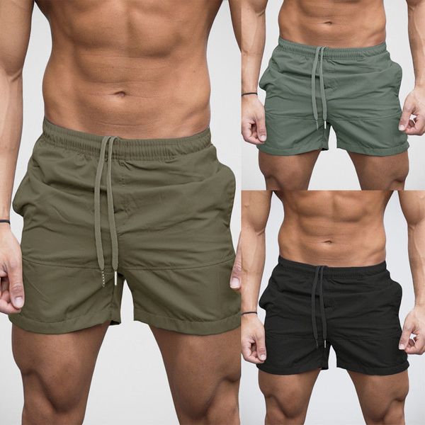 

men's gym shorts training running sport workout casual jogging pants trousers, White;black