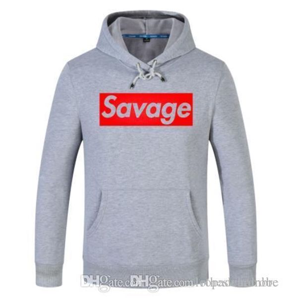 

savage print mens designer pullover long sleeve lapel neck hoodies casual sweatshirts male clothing, Black