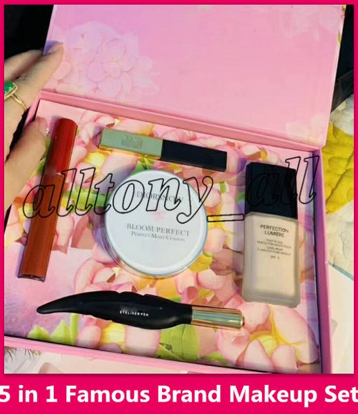 

Горячего Famous 5 Марка MAKE UP Kit, Подушка BB, подводка, Блеск для губ, губная помада, Фонд