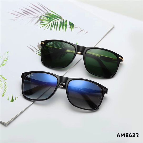 

1 pcs men's sunglasses style metal hinges uv400 flash lens vintage square oculos de sol masculino 3648 with box case, White;black