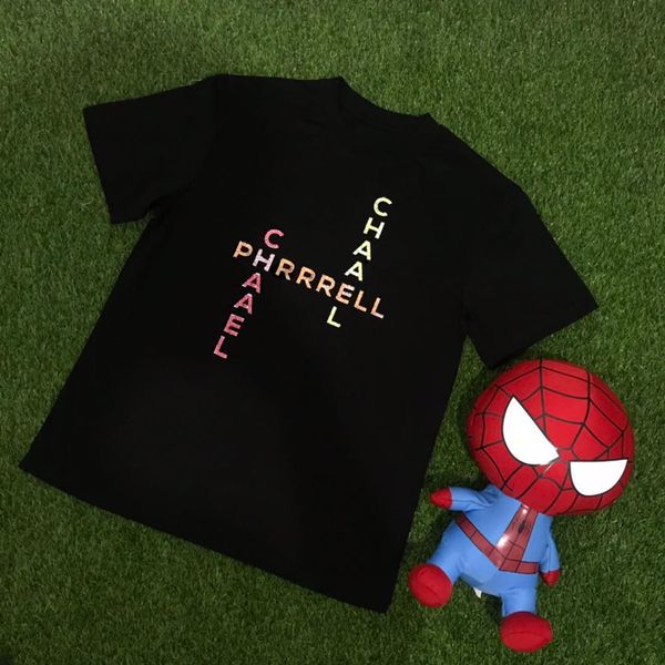 

19SS Cooco X Pharrrell Мода Футболка Письмо Печатный Лето Дышащий Прохладный Тройник Случа