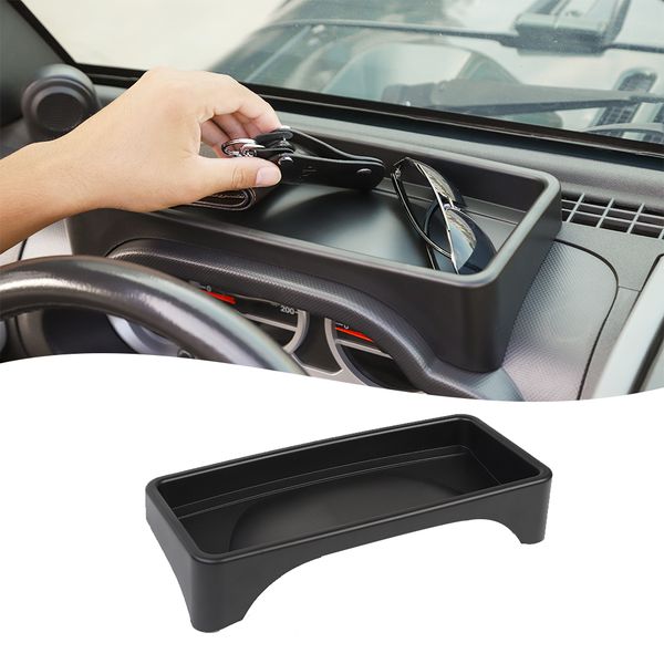 

abs car dashboard storage box storage tray black for jeep wrangler jk 2007-2010 car interior accessories