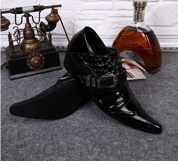 

high-grade black men's dress shoes oxfords formal leather shoes men business leather sapato social masculino