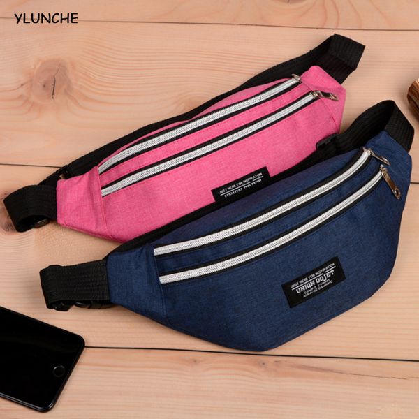 

fashion 2020 ylunche men's and women's waist bag, colorful neutral waist bag, zipper mobile phone bag