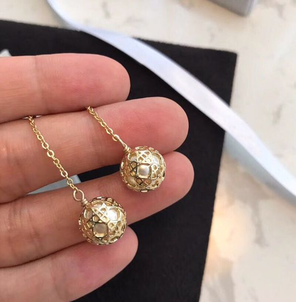

with box brand have stamps pearl designer earrings for lady women party wedding lovers gift engagement luxury jewelry for bride lz425, Silver