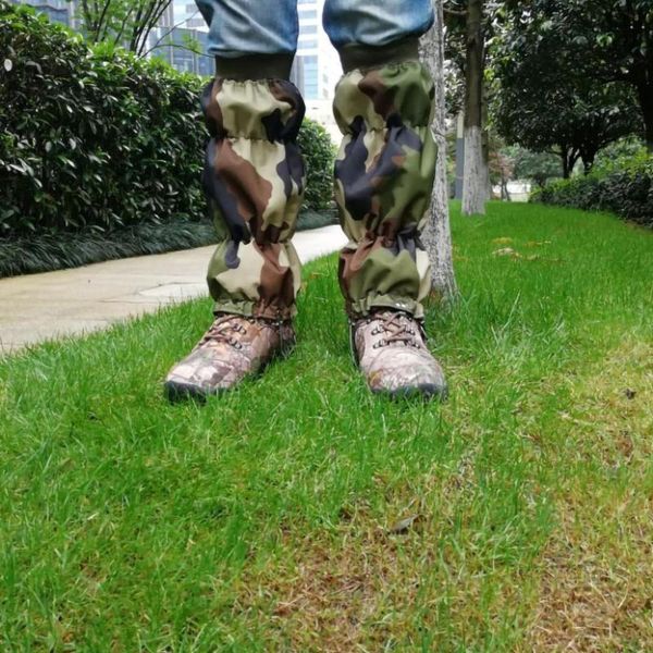 

1 pair hiking snow gaiters outdoor waterproof camping mountain hunting trekking desert snow gaiters ripslegging, Black